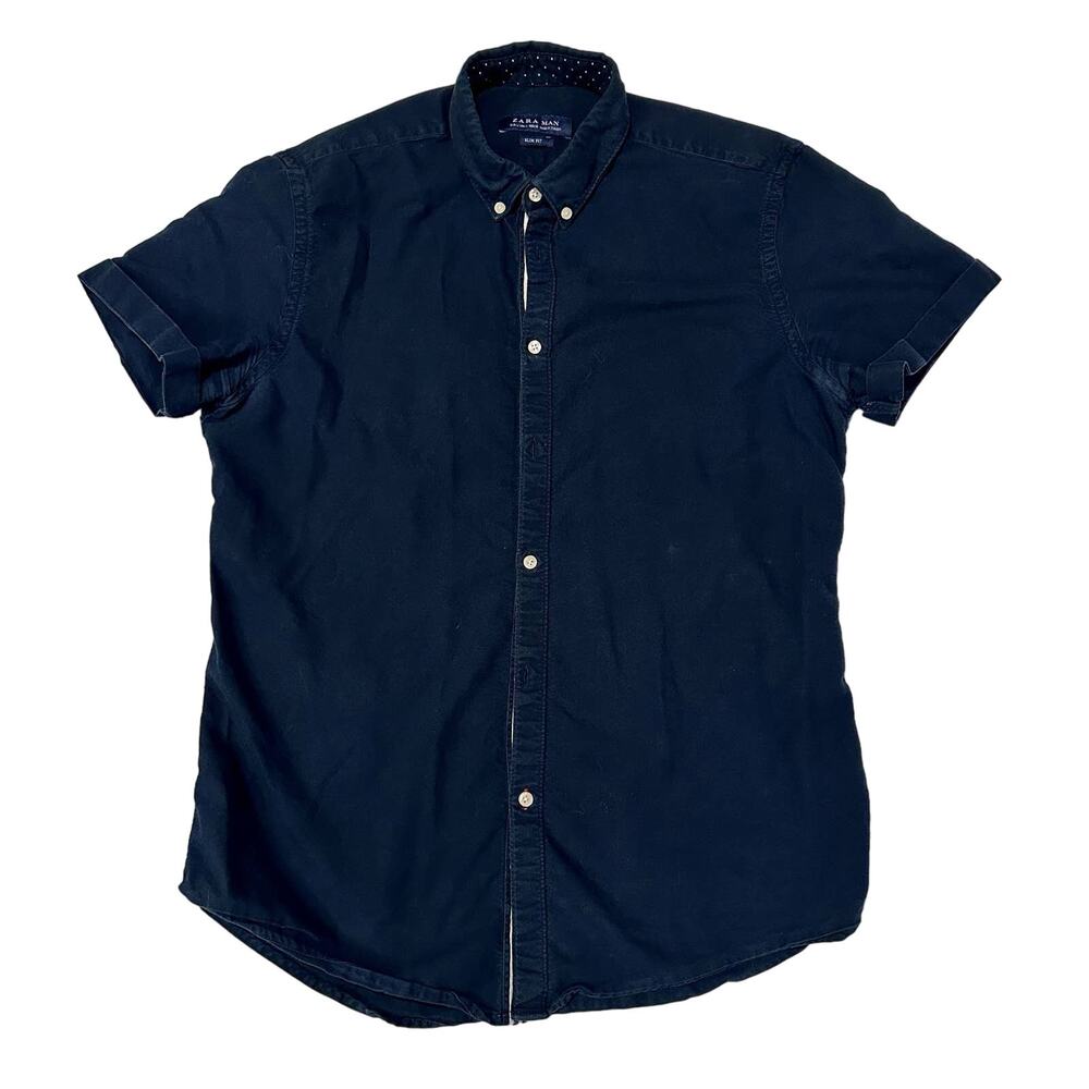 Zara Man Slim Fit size large shirt sleeve shirt